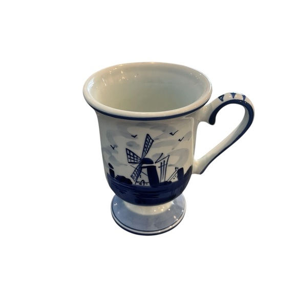 Delft Holland Blue White Footed Coffee Jug - Picture 8 of 8